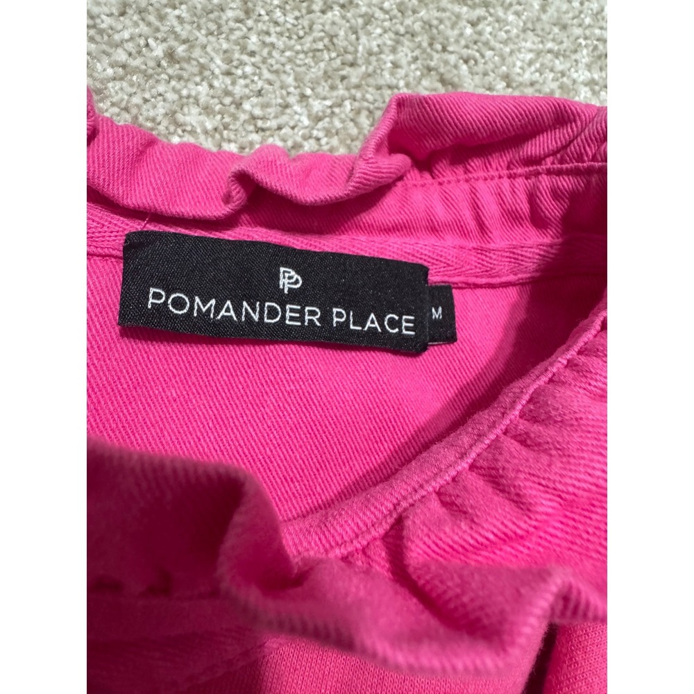 Tuckernuck Pomander Place Charlotte Pink Ruffle Neck Sweatshirt Mini Dress M - Picture 8 of 11